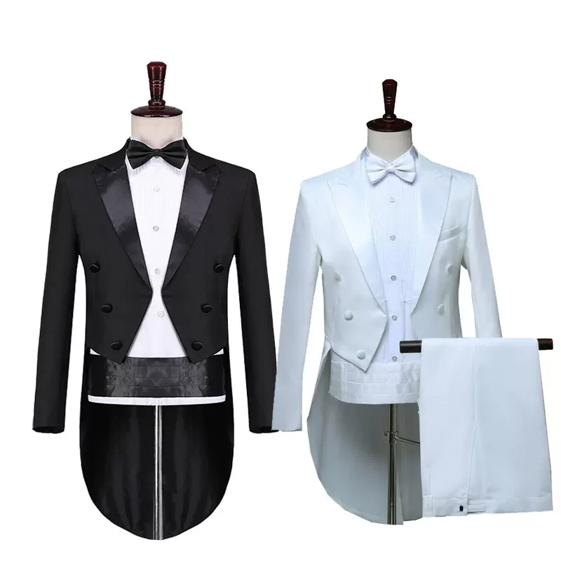高档男士燕尾服礼服魔术表演指挥服装美声歌手主持人礼服演出服