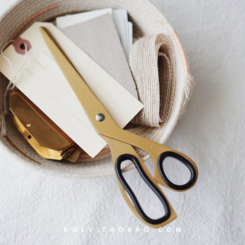 Bean green scissors stainless steel copper texture
