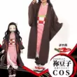 Kimetsu không Yaiba cos trang phục Kamado Nezuko cosplay toàn bộ tóc giả ống tre cosply trang phục nữ Mi Douzi