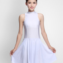 Ballet Dress, Gymnastics Leotard, Practice Dancewear, Adult Female Student Practice Wear, Sleeveless, Backless, with Chest Pads, Plus Size