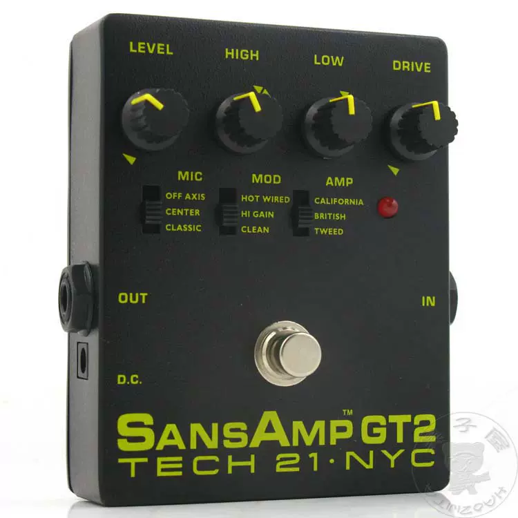 Tech 21 SansAmp GT2電吉他箱體模擬失真音箱模擬單塊效果器-Taobao