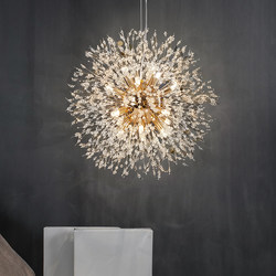 Nordic Creative Dandelion Chandelier Clothing Store Popular Crystal Lighting Bedroom Lamp Bar Light Luxury Style Living Room Lighting