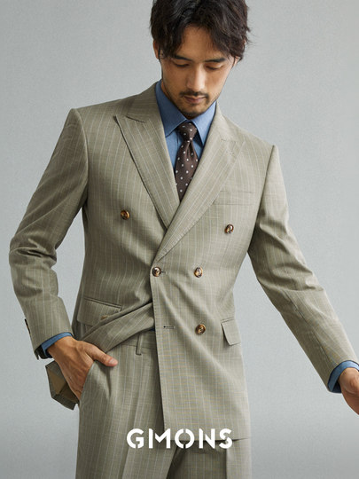 Khaki Striped Suit | カーキストライプスーツ