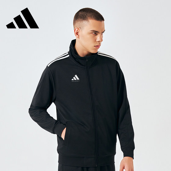 
Adidas classic jacket men's new trendy three stripes knitted loose casual sports jacket top
