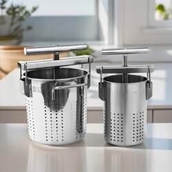 Diri 304 Stainless Steel Vegetable Juicer Manual Vegetable Water Squeezer Thickened Press for Honey, Red Wine, Fermented Rice, Fruit and Vegetable Dehydrator