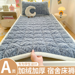 Milk Velvet Mattress Dormitory Student Single Soft Pad 90X190Cm Pad Quilt Fleece-Lined Pad Winter Warm Bed Mattress Pad