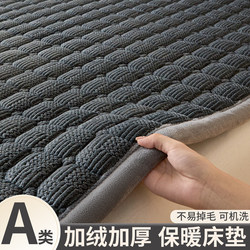 Milk Velvet Mattress Thickened Coral Fleece Bed Blanket Mattress Pad for Bed Winter Single-Person Home Soft Pad