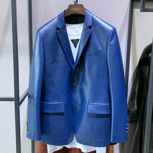 
Genuine leather jacket for men business casual and fashionable sheepskin suits for autumn and winter new handsome jacket Hezudin