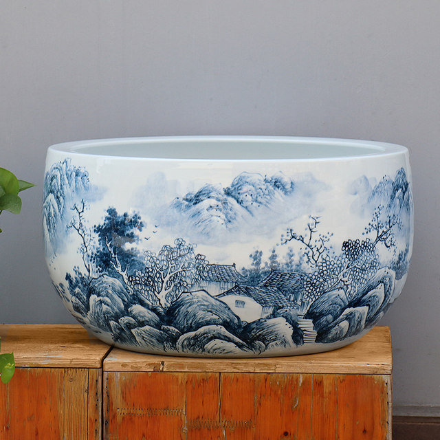 Jingdezhen ceramic Chinese style study living room Wu Guojun master ...