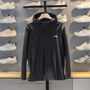 
Li Ning Sports Windbreaker Men's 2026 Summer Fitness Cool Quick-Drying Knitted Hooded Sun Protection Jacket AFDW479