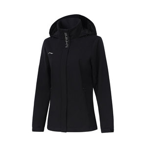 Li Ning sports trench coat 2023 new women's group purchase of fitness series casual windproof hooded jacket AFDT748
