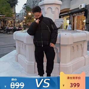 
[Close for clearance, no returns, no exchanges] Smart, neat and warm white duck down men's black down jacket