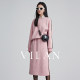 vilan/Huilan skirt for women new winter fashion commuting high waist slim straight color contrasting age-reducing long skirt