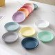 Ceramic flower pot base round water connection tray thickened deep moving base colorful decorative green plant pot pad table flower holder
