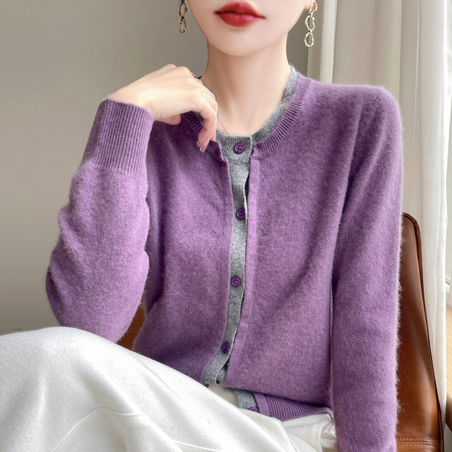Lace Splicing Fake Two-piece Cardigan