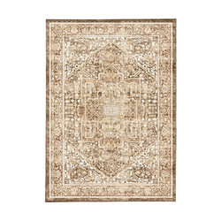 Persian Imitation Cashmere Carpet for Living Room, Stain-Resistant, Easy to Care For, Wear-Resistant Coffee Table Rug, American Ethnic Style Bedroom Bedside Rug