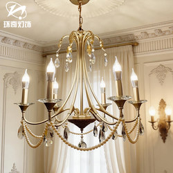 French-Style Living Room Chandelier, Fashionable and Simple Silver Bedroom Chandelier, Crystal Ambiance Dining Room Crystal Candle Chandelier