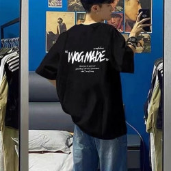 American Oversize High Street Pure Cotton Short-Sleeved T-Shirt Men's Summer Trendy Brand Loose Heavyweight High-End Handsome Top