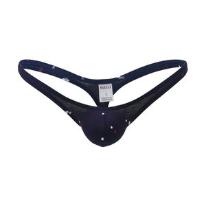 Men's pattern low -waist cotton pantye pants men's large -size sweat -absorbing youth, breathable night show men's performance single panties panties