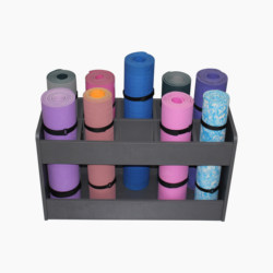 Yoga Mat Storage Rack Wooden Yoga Storage Cabinet Supplies Tools Equipment Storage Organizer Yoga Studio Gym
