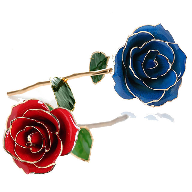 24K gold-plated rose desktop ornaments Valentine's Day gift for girls Best friend's birthday gift wedding anniversary lettering
