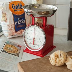 Japanese Imported Dulton Kitchen Vintage Metal Mechanical Scale for Baking, Measuring, Dieting, Restaurant, Weighing 1kg