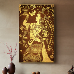 Yili Southeast Asian Decorative Painting Bedroom Wall Mural Hotel Club Living Room Restaurant Entrance Thai Character Hanging Painting