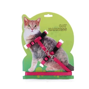 
Cat solid color pet supplies cat harness, harness, cat leash, ready-made I-shaped direct supply