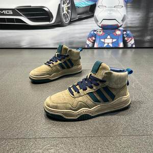 
High-top men's shoes summer teenagers suede casual basketball sports shoes 2025 new niche original thick-soled shoes