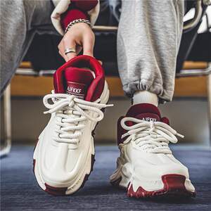 
High-top men's shoes summer trendy basketball white dad shoes teen casual running Putian sports shoes