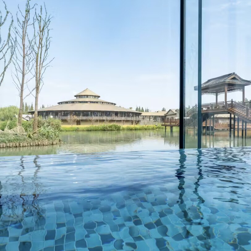 嘉兴乌镇西栅 乌村稻舍乡村酒店1晚 2大1小套餐 悦享大床房