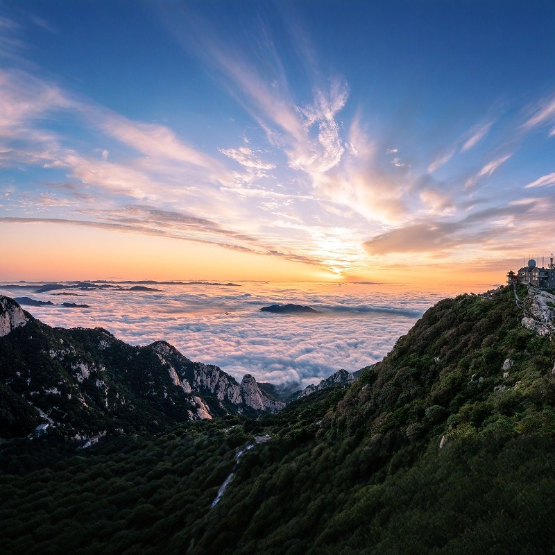 山东泰山3天2晚 | 天外村希尔顿欢朋住宿+泰山看云海+非遗皮影戏买1送1