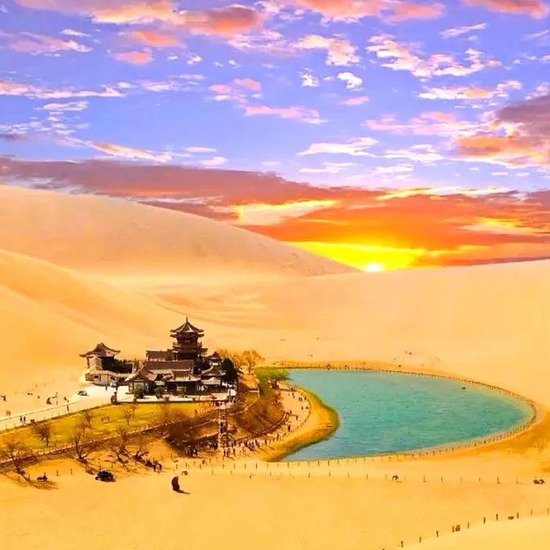 甘肃敦煌民俗探索度假5天4晚 敦煌禧来敦大酒店+又见敦煌鸣沙山莫高窟