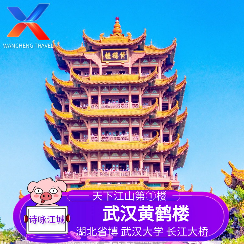 武汉黄鹤楼+湖北省博物馆+武汉大学+东湖+户部巷+长江大桥一日游 - 定制游预订