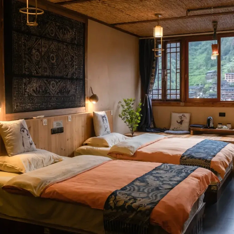 D2天1晚西江千户苗寨西江喵客栈自由行 +镇远古城门票单人酒景套餐