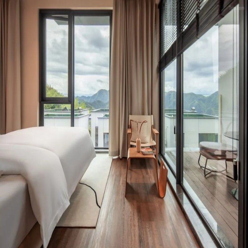 安吉离城度假村1-2晚+早餐+围炉煮茶+垂diao+露天电影+观景露台等