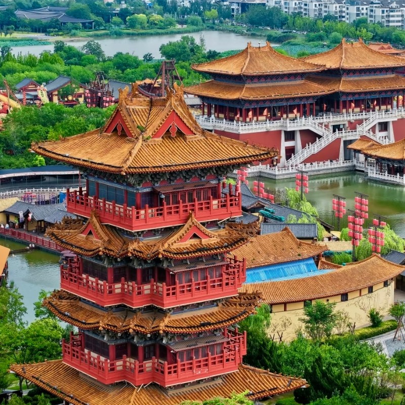 【乐享】开封海棠花语酒店花语园林观景大床房两天一晚+清明上河园