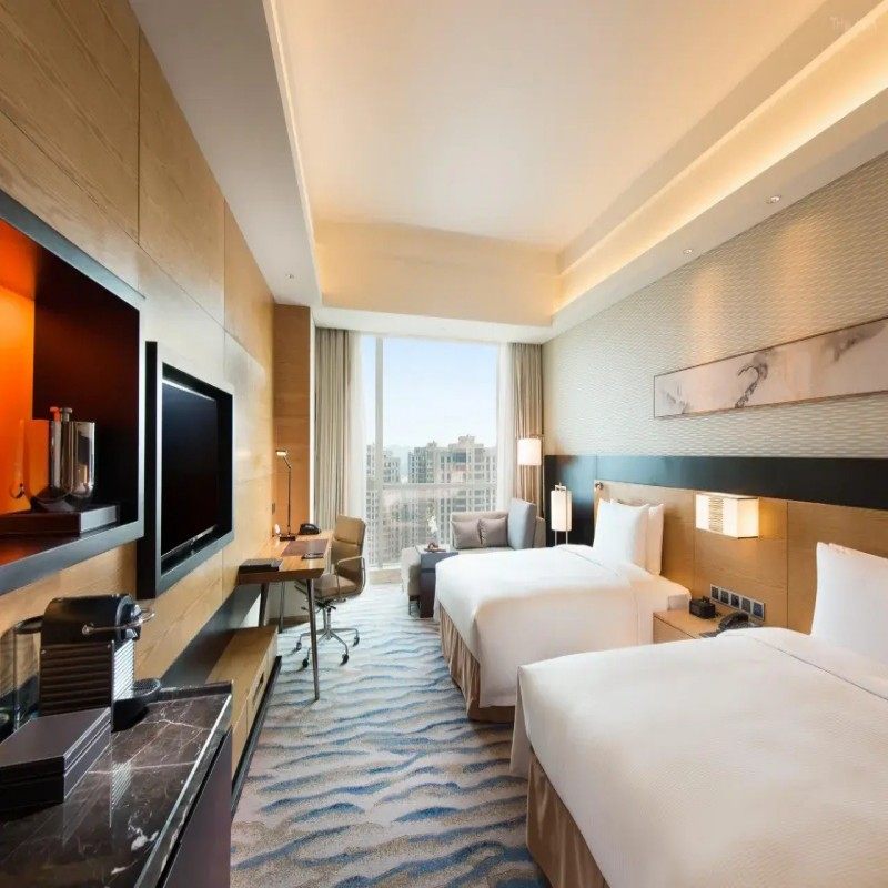 元旦春节假期可定 山东烟台自由行1-5日 烟台金海岸希尔顿酒店 2晚3日 可定其他酒店