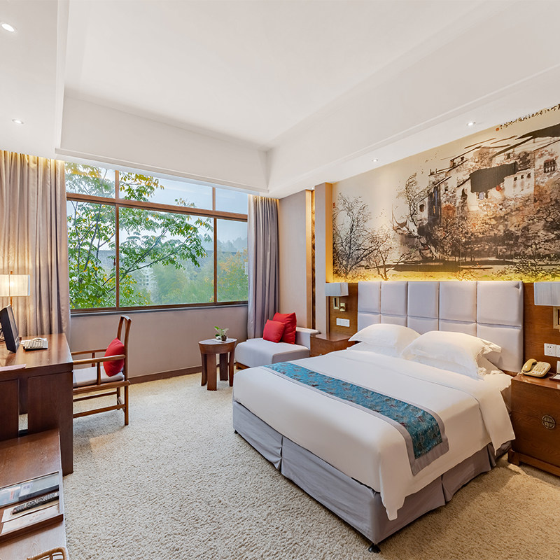 九华山自驾游 山下五溪山色大酒店1晚住宿+九华山门票1张