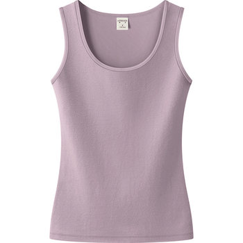 Pure cotton wide shoulder strap vest for women with bottoming camisole