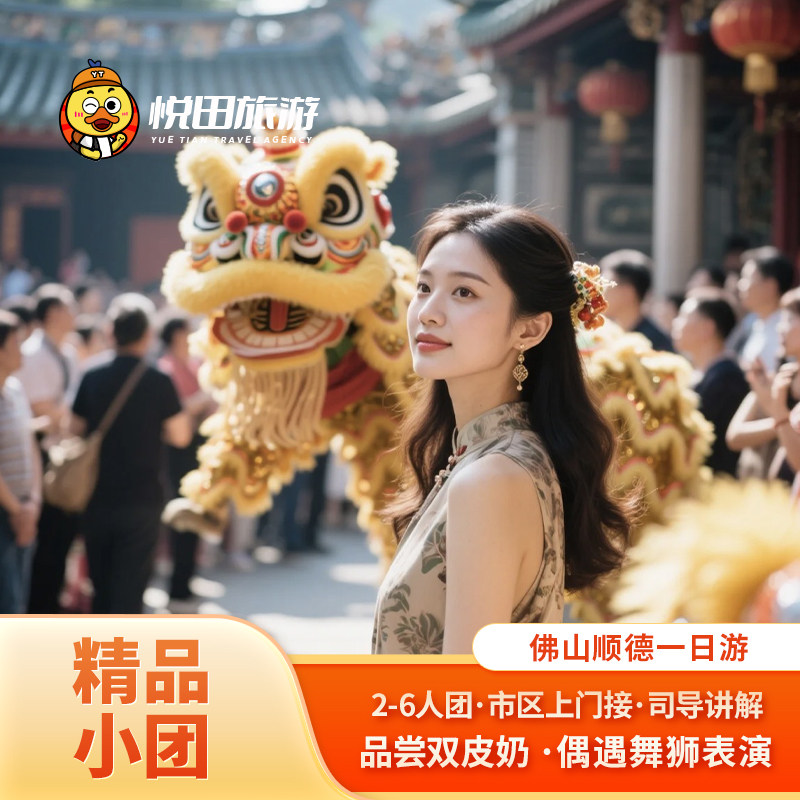 广州出发 佛山顺德一日游2-6人小团祖庙舞狮清晖园华盖路包车旅游 - 定制游预订