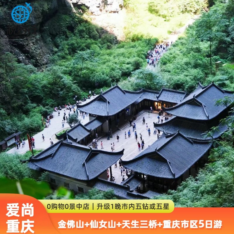重庆旅游重庆武隆仙女山天生三桥金佛山磁器口洪崖洞5天4晚跟团游 - 定制游预订