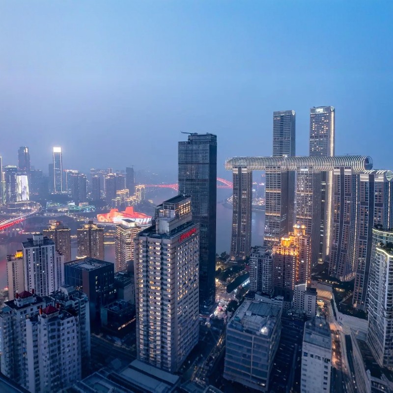 『享顶楼观景平台』3天2晚重庆解放碑洪崖洞江景希尔顿欢朋酒店 | 含动物园门票