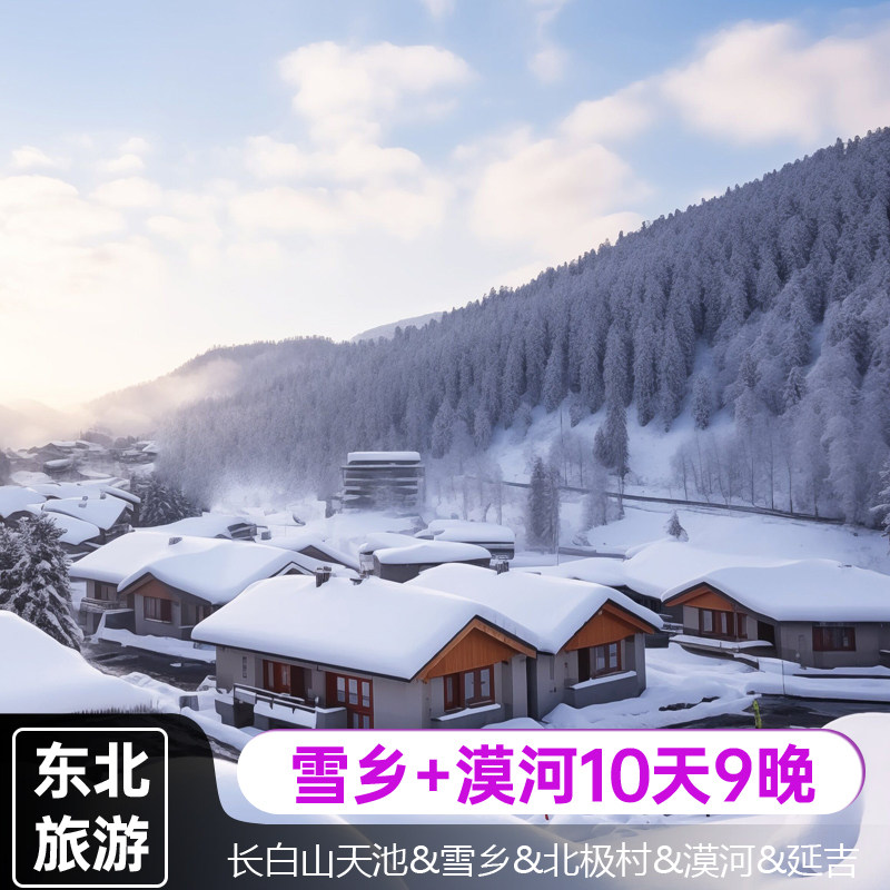 长白山+雪乡+漠河10天9晚跟团旅游云顶市集稻米驿站北极村东北虎 - 定制游预订