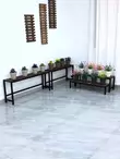 Gỗ nguyên khối sắt ban công giá treo hoa tầng phòng khách thang nhiều lớp có giá để đồ mọng nước chậu hoa giá vật có giá trưng bày