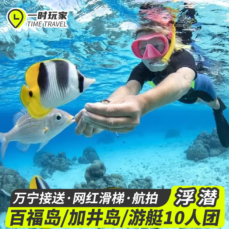 10人团加井岛浮潜一日游三亚万宁百福湾分界洲岛包船浮潜水出海钓 - 定制游预订