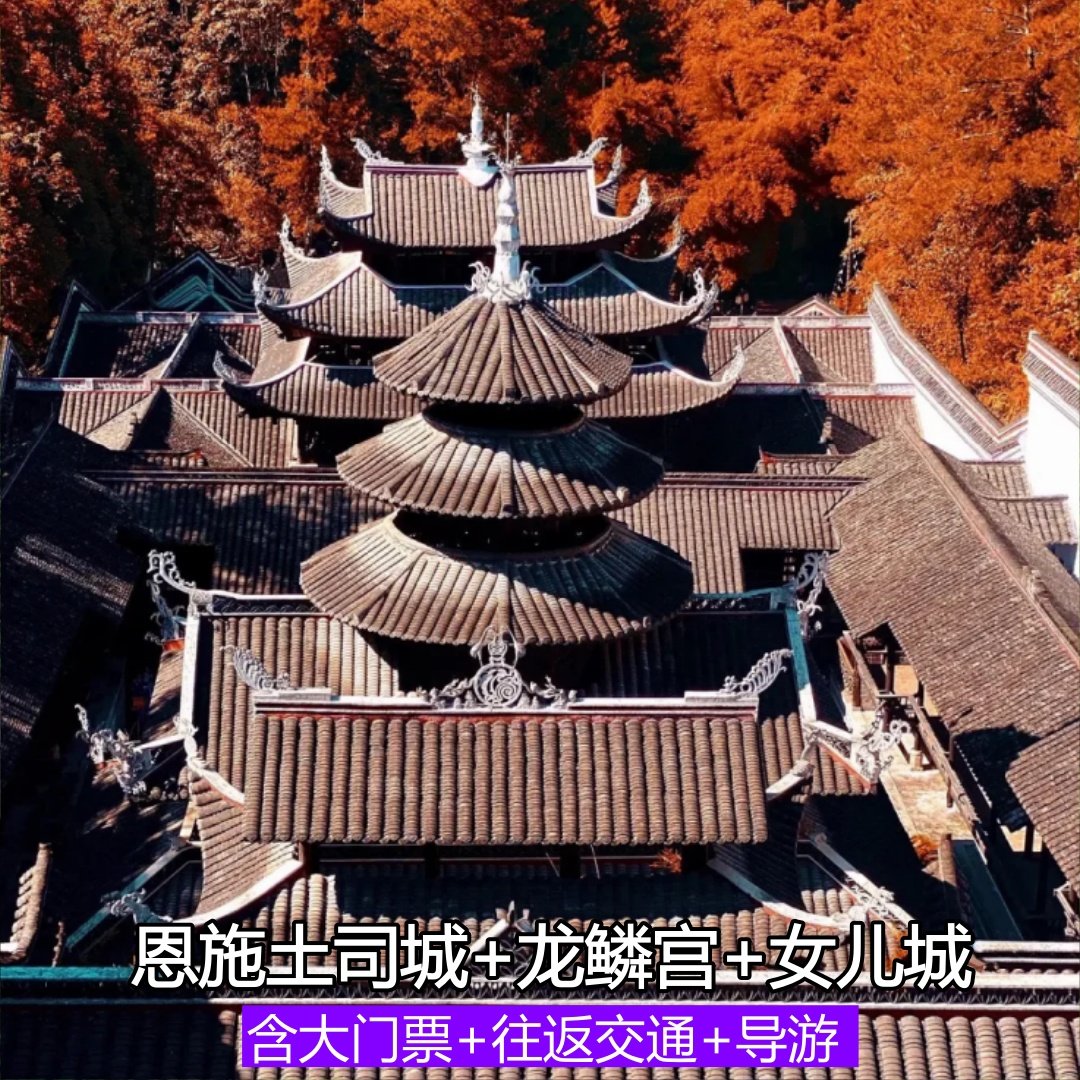 【恩施土司城+龙鳞宫+女儿城】儿童票+往返交通+导游| 跟团游 - 定制游预订