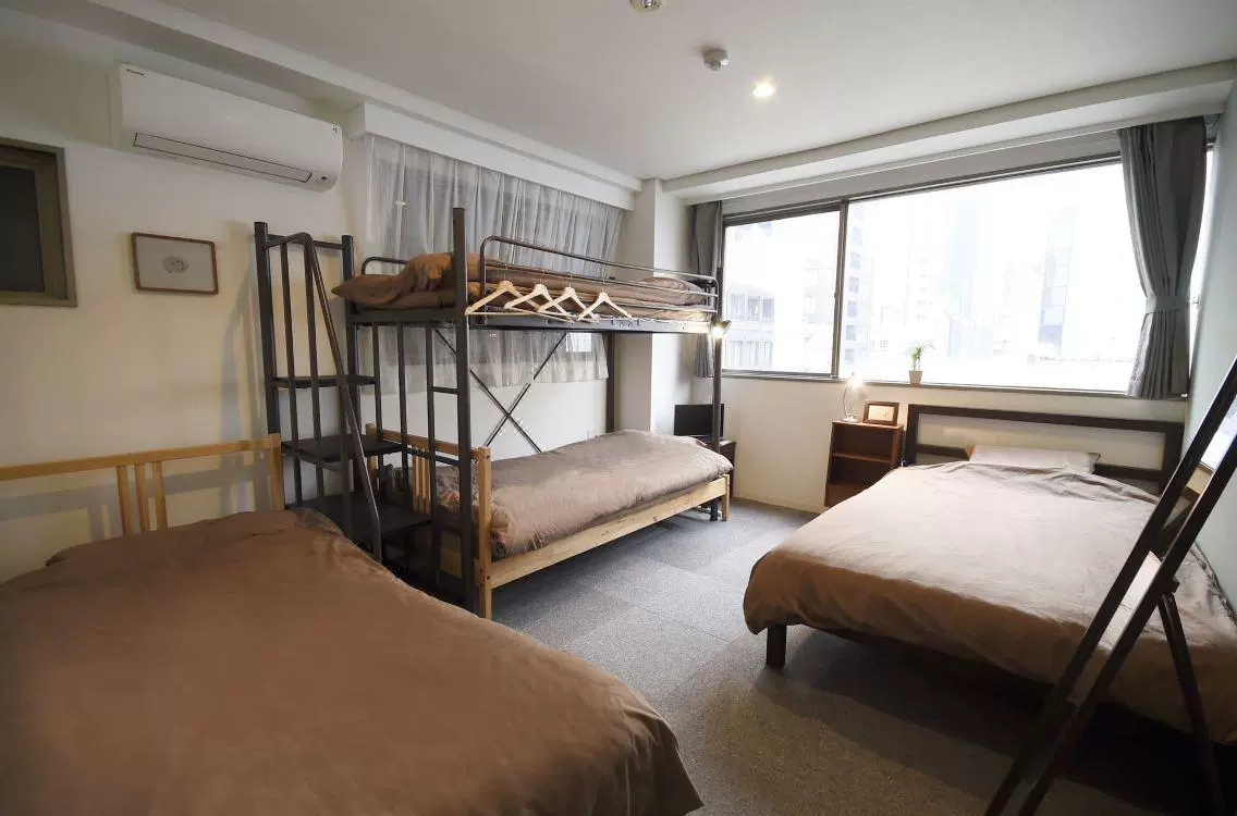 Beehive Hostel Osaka家庭房公用浴室 上下铺 基本方案
