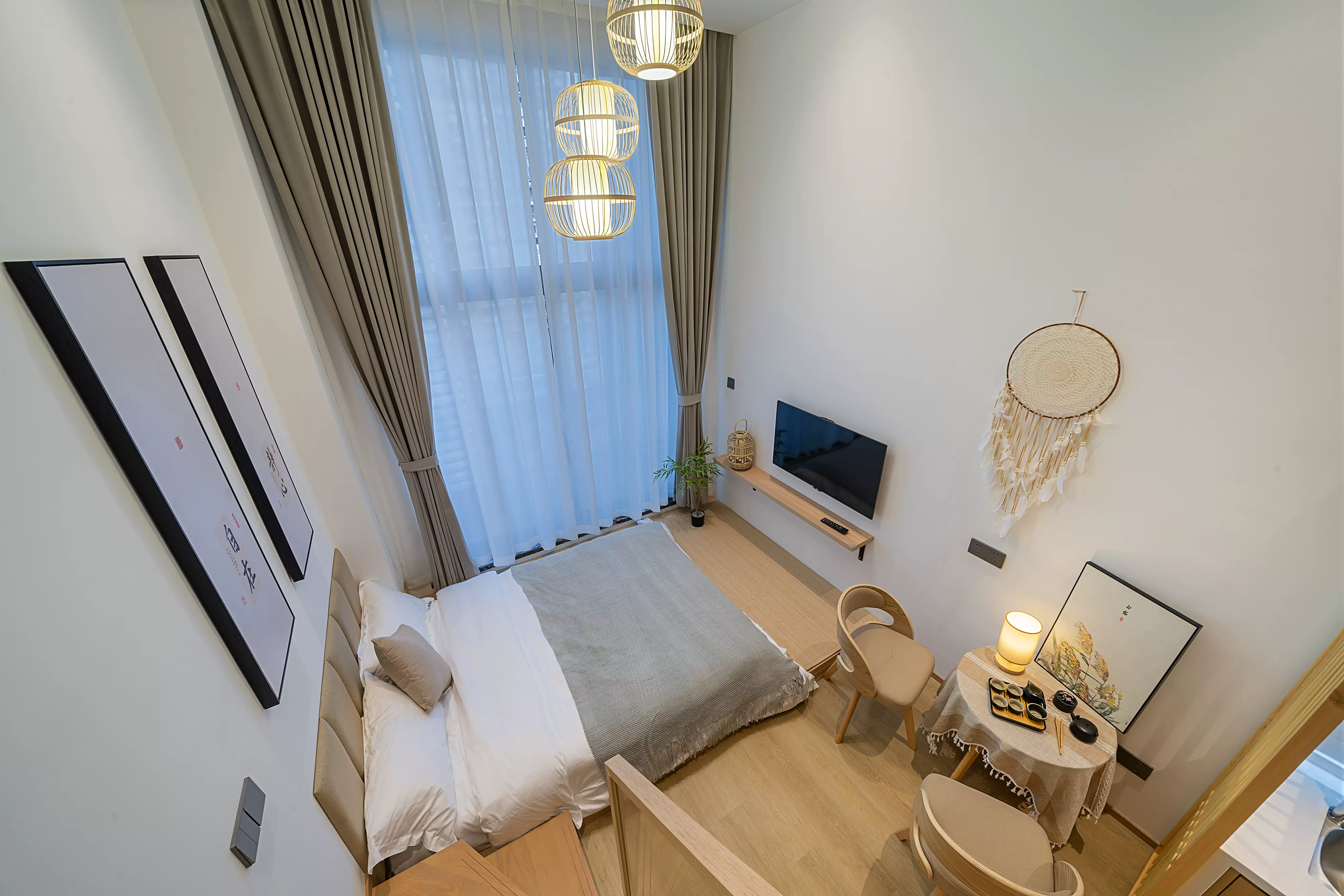 木兮 未来影院酒店 良渚美院店 青木小竹豪华双床房