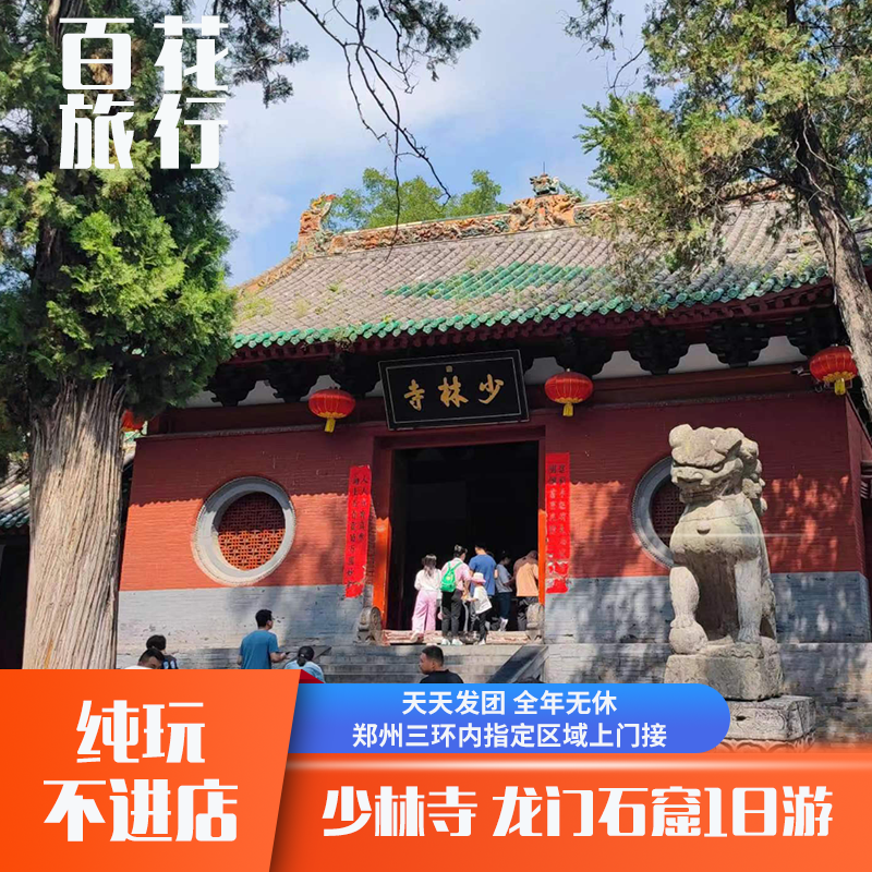 嵩山少林寺+洛阳龙门石窟1日游 | 郑州洛阳2地发团无购物含耳麦 - 定制游预订